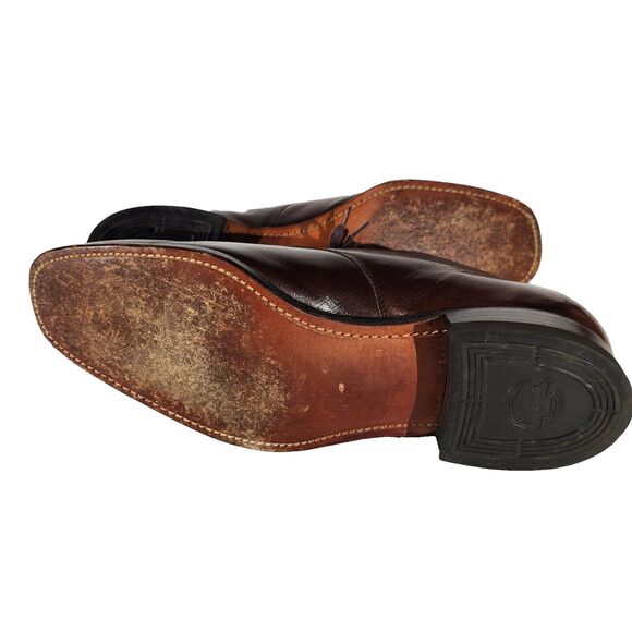 Florsheim Dress Shoes Mens Sz 10.5 C Vtg Derby Brown Lace Up Shoe Trees 625014 - Picture 12 of 13